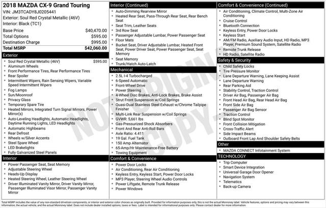 2018 Mazda CX-9 Grand Touring 2018 Mazda CX-9 Grand Touring