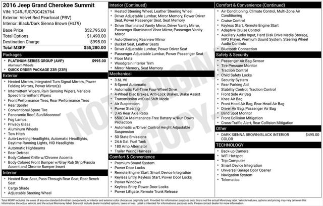 2016 Jeep Grand Cherokee Summit 2016 Jeep Grand Cherokee Summit