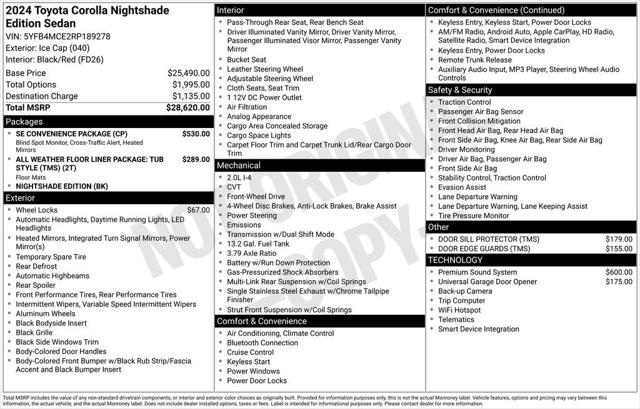 2024 Toyota Corolla Nightshade Edition