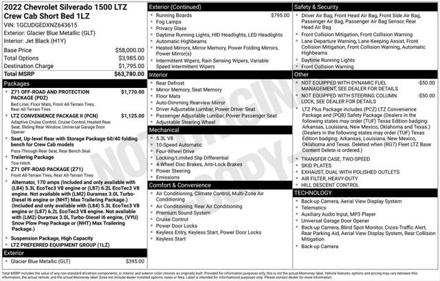 2022 Chevrolet Silverado 1500 4WD Crew Cab Short Bed LTZ
