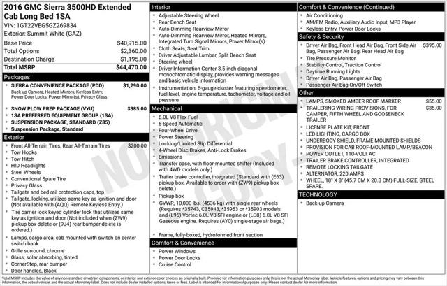 2016 GMC Sierra 3500HD Base