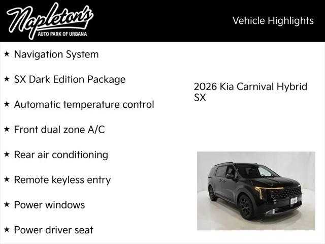 2026 Kia Carnival MPV SX