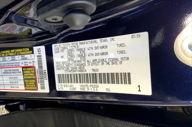 2026 Toyota Tundra Platinum CrewMax 5.5' Bed