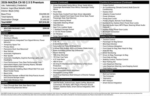 2026 Mazda CX-50 2.5 S Premium