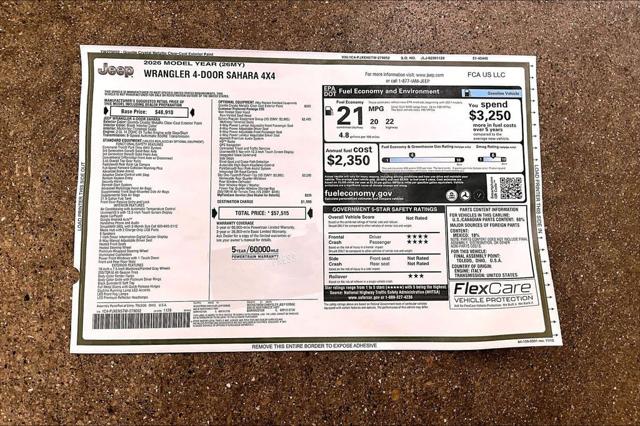 2026 Jeep Wrangler 4-Door Sahara 4x4
