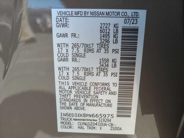 2023 Nissan Frontier Crew Cab PRO-4X 4x4