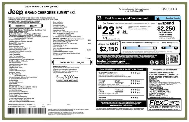 2026 Jeep Grand Cherokee GRAND CHEROKEE SUMMIT 4X4