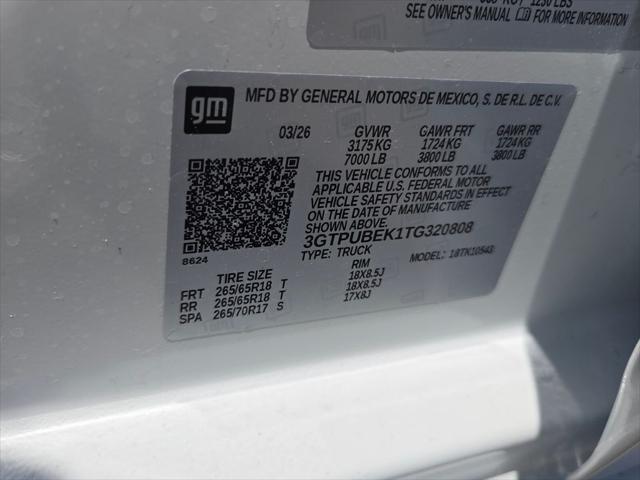 2026 GMC Sierra 1500 Crew Cab, Short Bed, SLE, 4WD