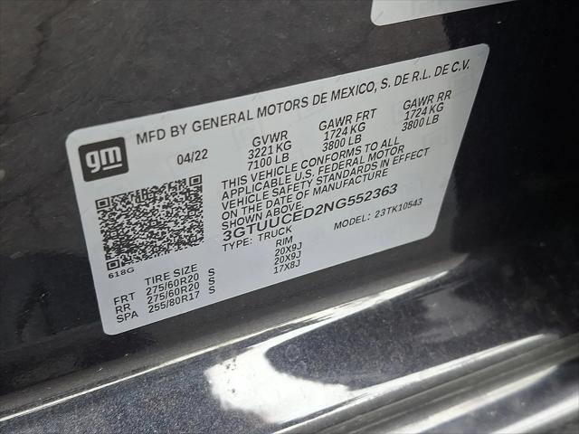2022 GMC Sierra 1500 4WD Crew Cab Short Box Elevation