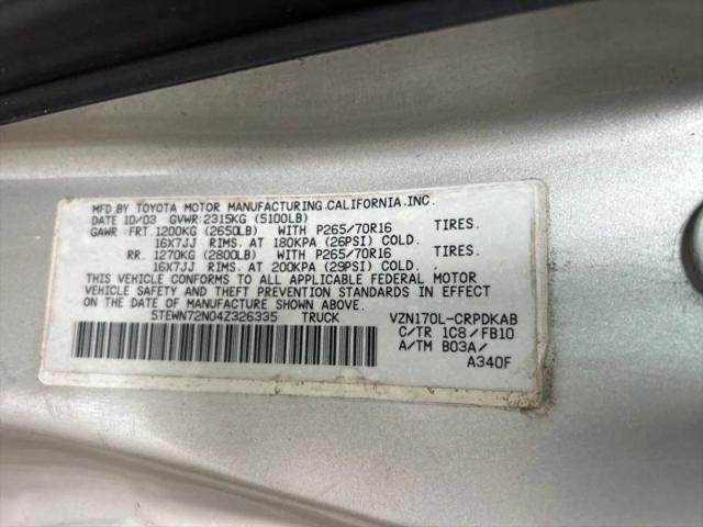 2004 Toyota Tacoma Base V6