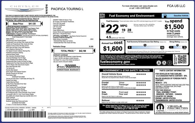 2022 Chrysler Pacifica Touring L
