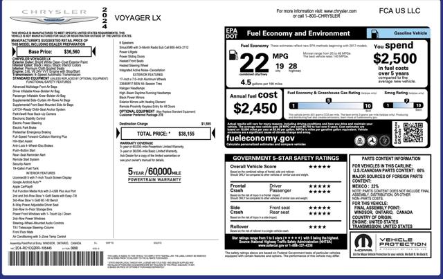 2024 Chrysler Voyager LX