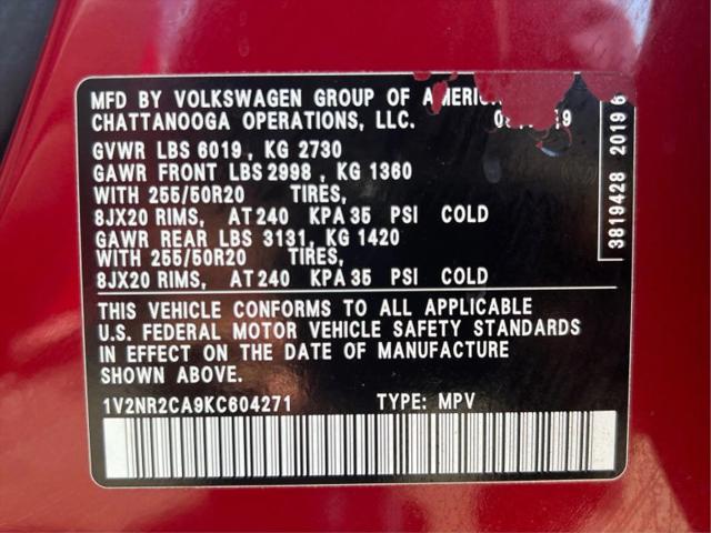 2019 Volkswagen Atlas 3.6L V6 SEL Premium