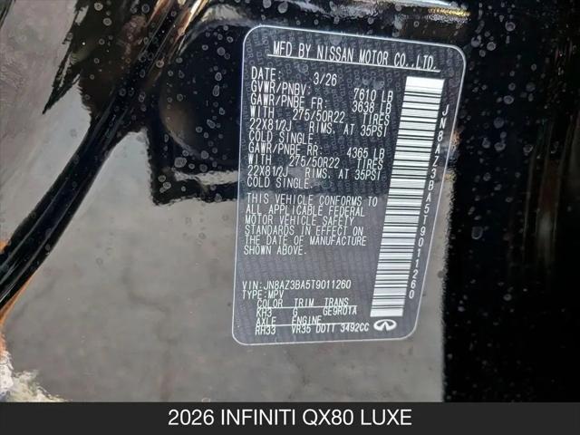 2026 INFINITI QX80 LUXE
