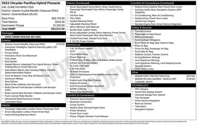 2023 Chrysler Pacifica Hybrid Pinnacle