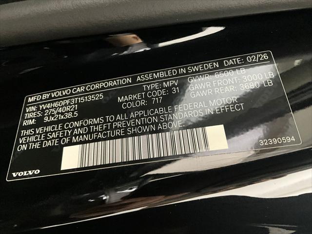 2026 Volvo XC90 Plug-In Hybrid Ultra, T8 AWD, Electric/Gasoline, Bright, 7 Seats
