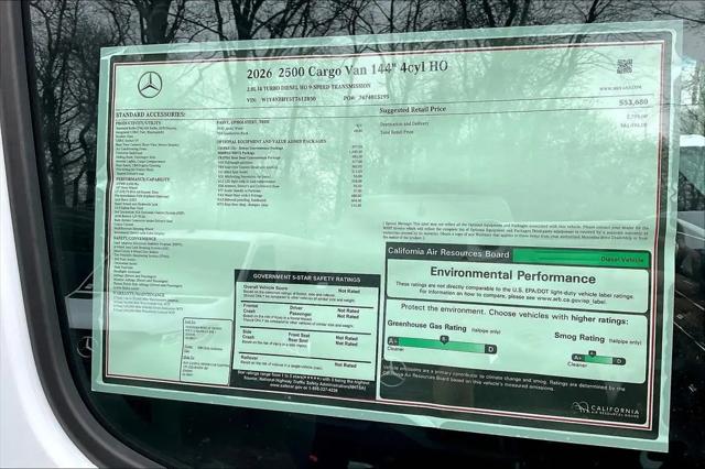 2026 Mercedes-Benz Sprinter 2500 Standard Roof 4-Cyl Diesel HO