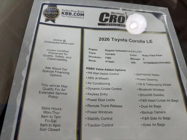 2026 Toyota Corolla LE