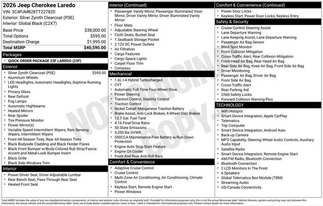 2026 Jeep Cherokee Laredo 4x4