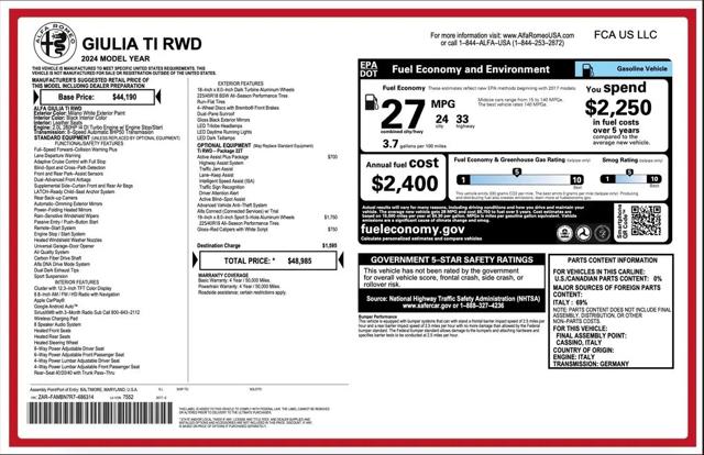2024 Alfa Romeo Giulia Ti RWD
