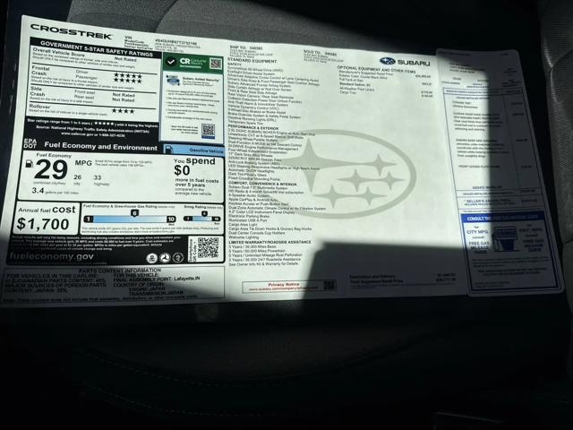 2026 Subaru Crosstrek Standard