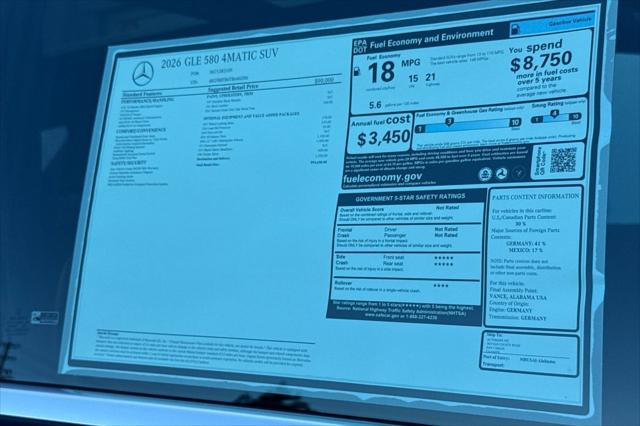 2026 Mercedes-Benz GLE GLE 580 4MATIC