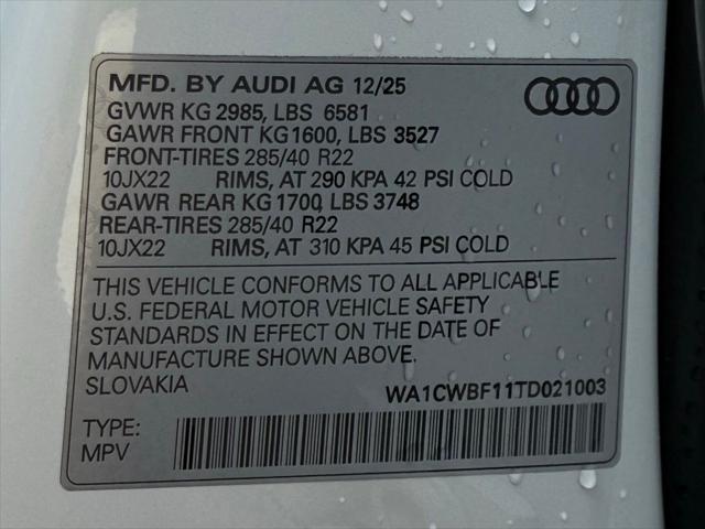 2026 Audi SQ8 Prestige TFSI quattro Tiptronic
