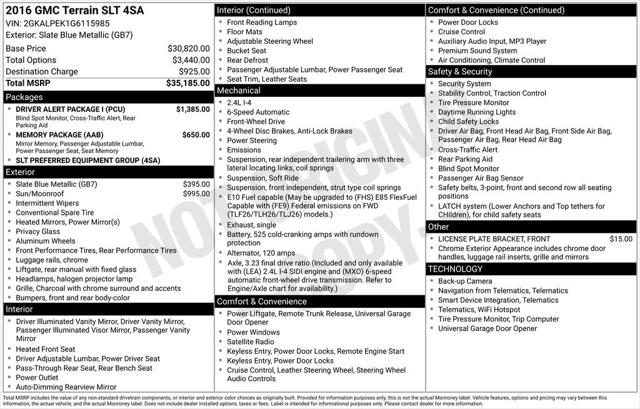 2016 GMC Terrain SLT 2016 GMC Terrain SLT