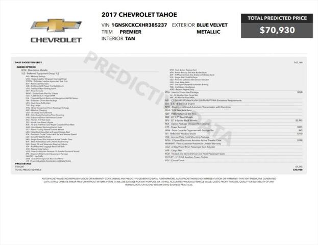 2017 Chevrolet Tahoe Premier
