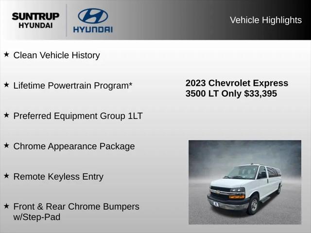 2023 Chevrolet Express Passenger RWD 3500 Extended Wheelbase LT