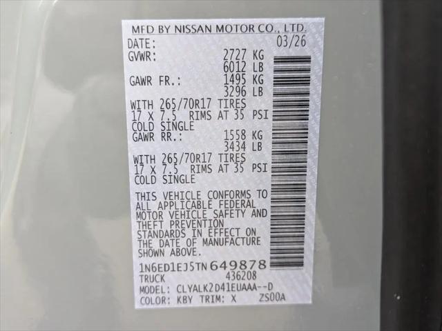 2026 Nissan Frontier Crew Cab PRO-X 4x2