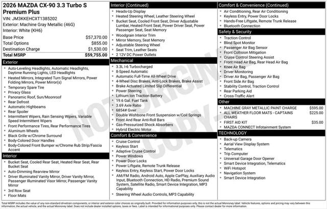 2026 Mazda X-90 3.3 Turbo S Premium Plus