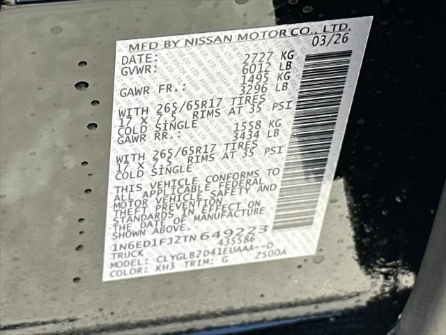 2026 Nissan Frontier Crew Cab Long Bed SV 4x2