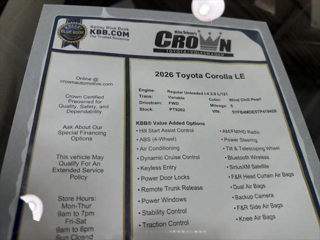2026 Toyota Corolla LE