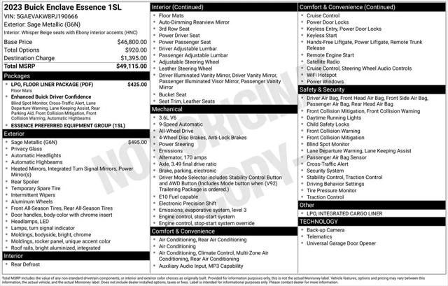 2023 Buick Enclave Essence AWD