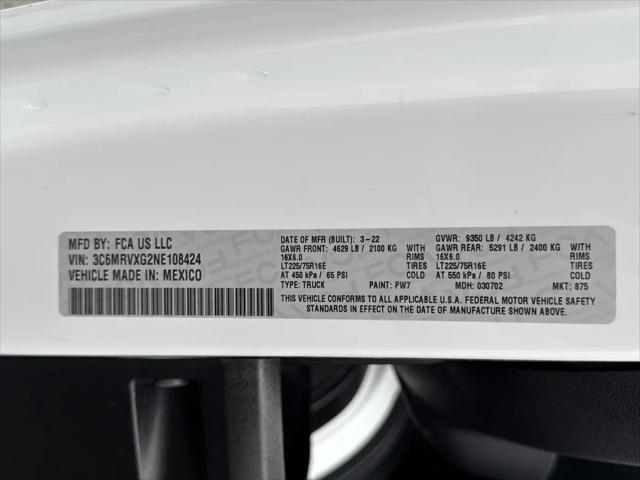 2022 Ram ProMaster Cargo Van High Roof 136" WB