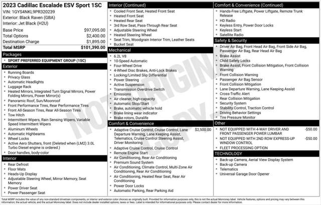 2023 Cadillac Escalade ESV 4WD Sport