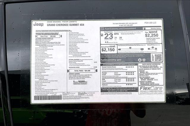 2026 Jeep Grand Cherokee Summit 4x4
