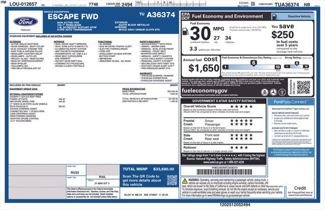 New 2026 Ford Escape Active For Sale in Muscle Shoals, AL
