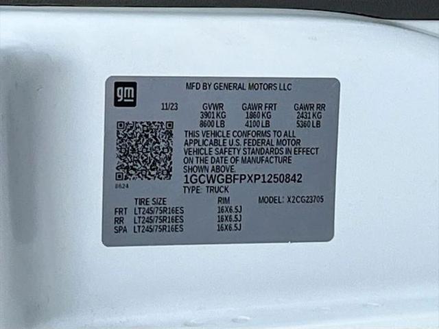 2023 Chevrolet Express Cargo Van RWD 2500 Extended Wheelbase WT