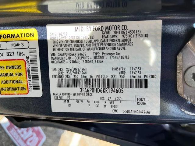 2019 Ford Fusion SE