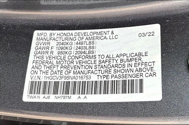 2022 Honda Accord Hybrid Touring