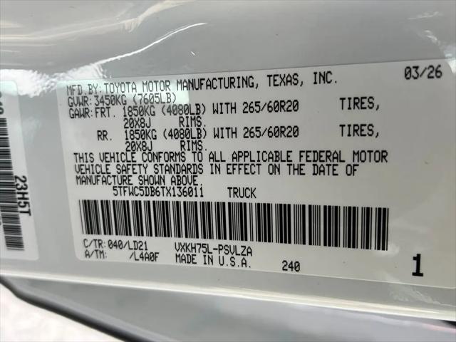 2026 Toyota Tundra Limited CrewMax 6.4' Bed