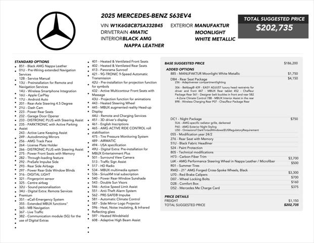 2025 Mercedes-Benz AMG S 63 E 4MATIC