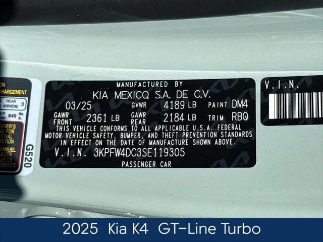2025 Kia K4 GT-Line Turbo