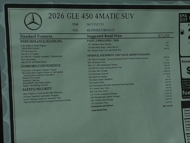 2026 Mercedes-Benz GLE GLE 450 4MATIC