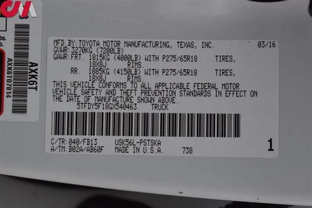 2016 Toyota Tundra SR5 5.7L V8