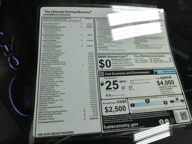 2026 BMW X5 sDrive40i