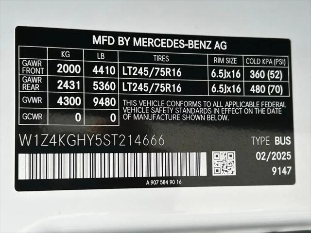2025 Mercedes-Benz Sprinter 2500 High Roof 4-Cyl Diesel