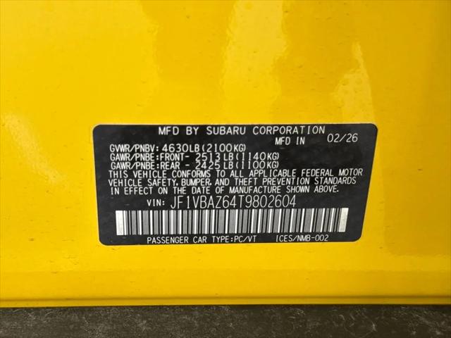 2026 Subaru WRX Series.Yellow